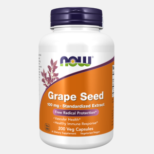 Grape Seed 100 mg – 200 cápsulas – Now