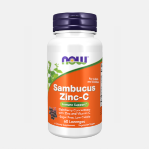 Sambucus Zinc-C – 60 losangos mastigáveis – Now