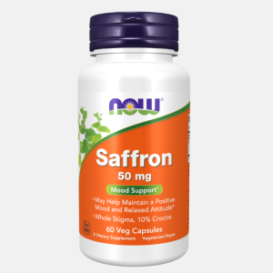 Saffron 50 mg – 60 veg capsules – Now