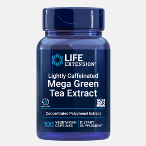 Mega Green Tea Extract Lightly Caffeinated – 100 cápsulas – Life Extension