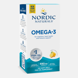 Omega-3 690mg Lemon – 120 softgels – Nordic Naturals