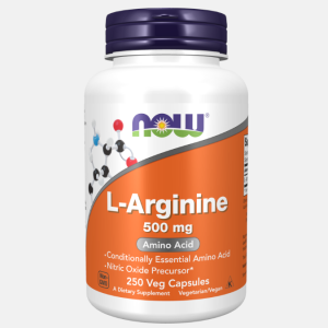 L-Arginine 500mg – 250 cápsulas – Now