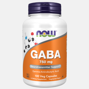 GABA 750mg – 100 cápsulas – Now