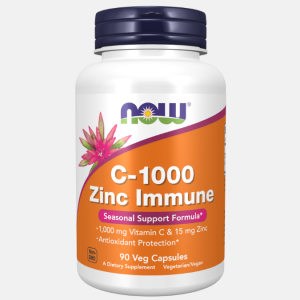 C-1000 Zinc Immune – 90 veg cápsulas – Now