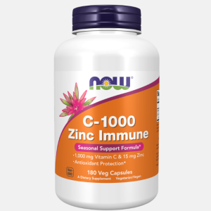 C-1000 Zinc Immune – 180 veg cápsulas – Now