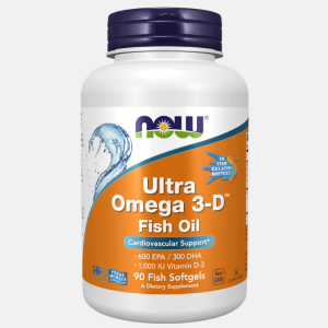 Ultra Omega 3-D Fish Oil (Fish Gelatin) – 90 Fish Softgels – Now