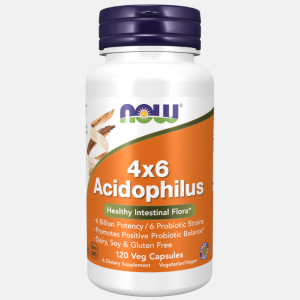 Acidophilus 4×6 – 120 cápsulas – Now