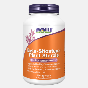 Beta-Sitosterol Plant Sterols – 180 softgels – Now