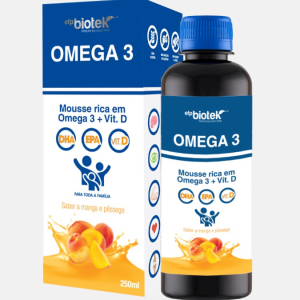 Mousse Omega 3 xarope manga e pêssego – 250 ml – EFPBiotek