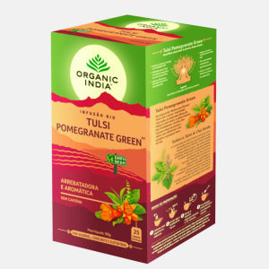 Infusão Bio Tulsi Pomegranate Green Tea – 25 saquetas – Organic India