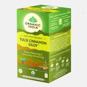 Tulsi Cinnamon Giloy Infusão Bio – 25 saquetas – Organic India