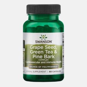 Grape Seed Green Tea & Pine Bark – 60 cápsulas – Swanson