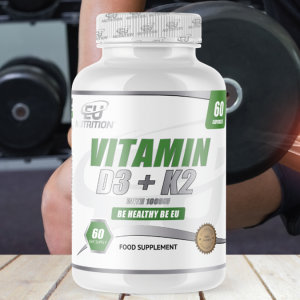 Vitamin D3 + k2 – 60 cápsulas – EU Nutrition