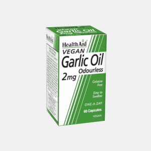 Garlic Oil 2mg Odourless – 60 cápsulas – Health Aid