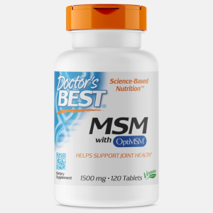 MSM with OptiMSM 1500mg Vegan – 120 comprimidos – Doctor’s Best