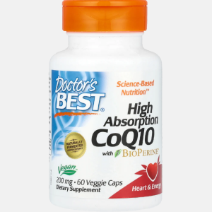 High Absorption CoQ10 with BioPerine 200mg – 60 veggie caps – Doctor’s Best