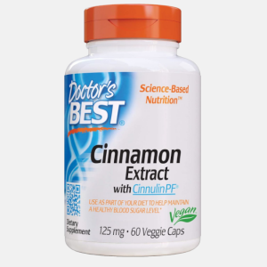 Cinnamon Extract 125mg – 60 cápsulas – Doctor’s Best