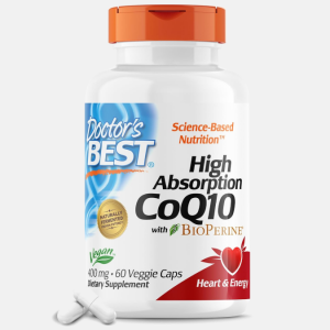 High Absorption CoQ10 with BioPerine 400mg – 60 veggie caps – Doctor’s Best