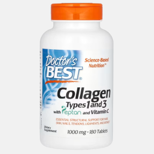 Collagen Types 1 and 3 with Peptan and Vitamin C 1000mg – 180 comprimidos – Doctor’s Best