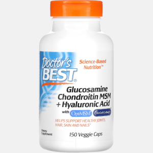 Glucosamine Chondroitin MSM + Hyaluronic Acid – 150 cápsulas – Doctor’s Best