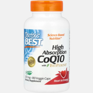 High Absorption CoQ10 with BioPerine 200mg – 180 veggie caps – Doctor’s Best