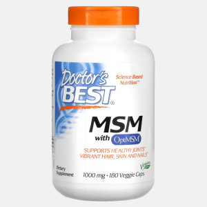 MSM with OptiMSM 1000mg – 180 Veggie Caps – Doctor’s Best