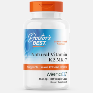 Vitamin K2 MK-7 with MenaQ7 45mcg – 180 veggie caps – Doctor’s Best