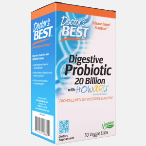 Digestive Probiotic with Howaru 20 Billion CFU – 30 cápsulas – Doctor’s Best