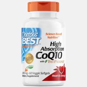 High Absorption CoQ10 with BioPerine 200mg – 60 veggie softgels – Doctor’s Best