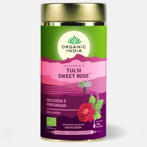 Tulsi Sweet Rose Infusão Bio – 100g – Organic India