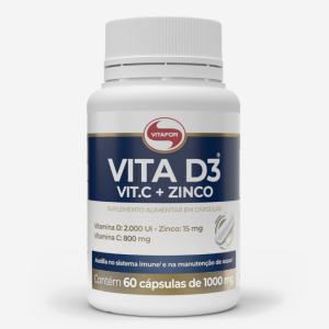 Vita D3 + C + Zinco – 60 cápsulas – Vitafor