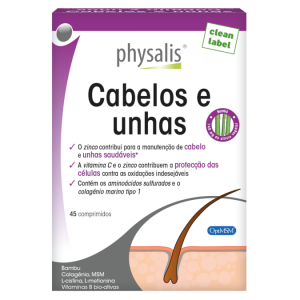 Cabelos e Unhas – 45 comprimidos – Physalis