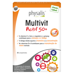 Multivit Actif 50+  – 30 comprimidos – Physalis