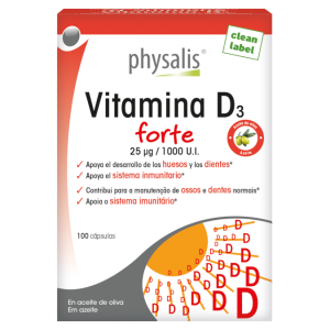 Vitamina D3 forte – 100 cápsulas – Physalis