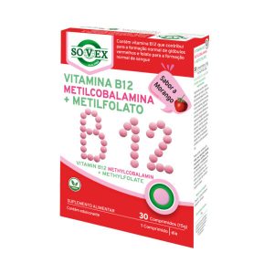 Vitamina B12 + Metilfolato – 30 comprimidos – Sovex