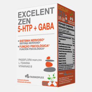 Excelent Zen 5-HTP + GABA – 60 cápsulas – Farmoplex