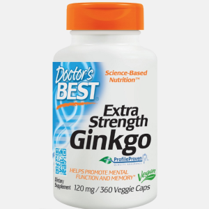 Extra Strength Ginkgo 120mg – 360 cápsulas – Doctor’s Best