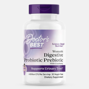 Women’s Digestive Probiotic Prebiotic With Cranberry – 30 veggie caps – Doctor’s Best