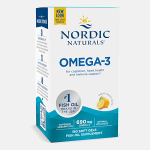 Omega-3 690mg Lemon – 180 softgels – Nordic Naturals