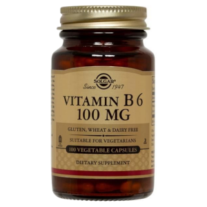 Vitamin B6 100mg – 100 cápsulas vegetais – Solgar