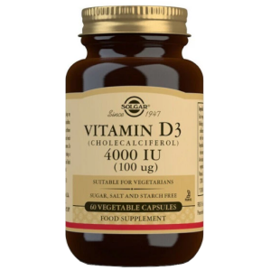 Vitamina D3 4000 UI – 60 cápsulas – Solgar