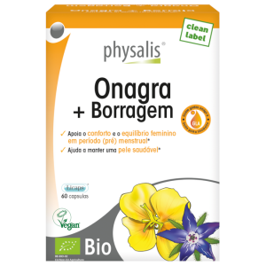 Onagra + Borragem – 60 cápsulas – Physalis