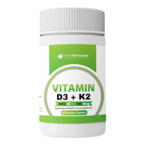 Vitamin D3 4000UI + k2 (MK7) 100mcg – 60 cápsulas – Novo Horizonte