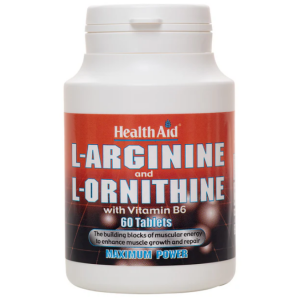 L-Arginina e L-Ornitina – 60 Comprimidos – Health Aid