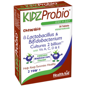 KidzProbio 2 Bilhões + Vitaminas – 30 Comprimidos – Health Aid