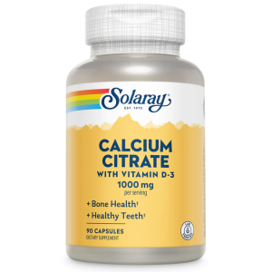 Calcium Citrate 1000 + D3 – 90 cápsulas – Solaray