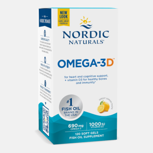 Omega-3D 690mg Lemon – 120 softgels – Nordic Naturals