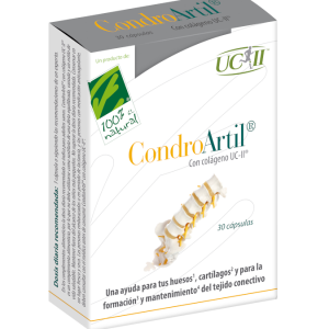 CondroArtil colagénio UC-II – 30 cápsulas – Cien por Cien Natural