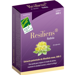 Resiliens Rodiola – 40 cápsulas – Cien por Cien Natural