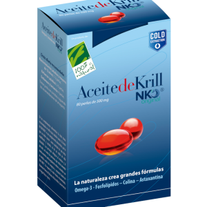 Óleo de Krill NKO – 80 cápsulas – Cien por Cien Natural